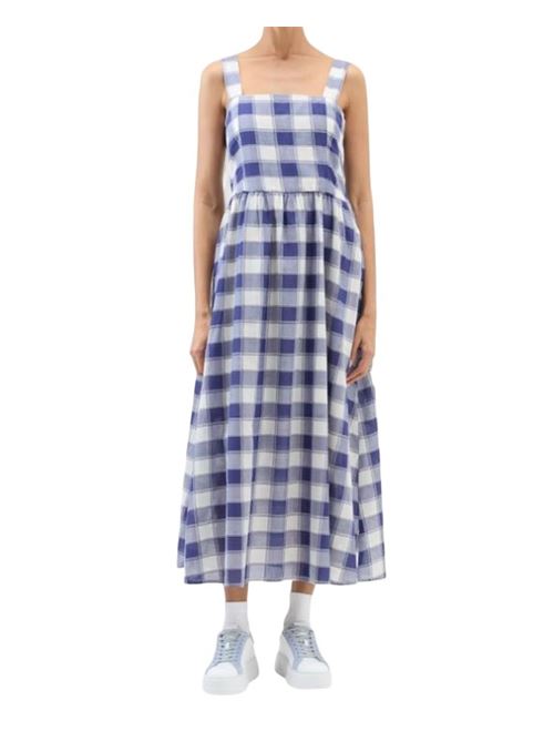 Long dress in checked pure cotton voile WOOLRICH | CFWWDR0155FRUT3776.3982